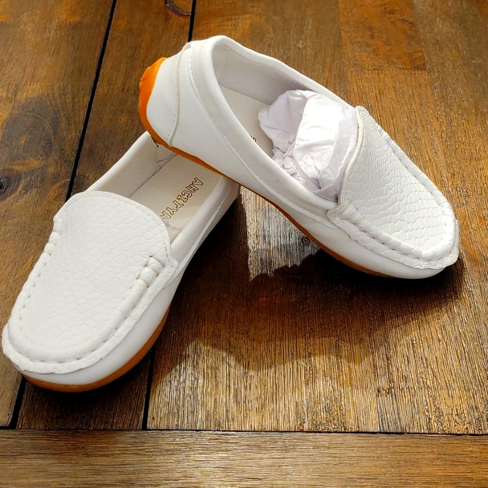Boys White loafers size 13